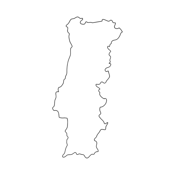 Mapa de Portugal Continental com a cobertura nacional da Econexus